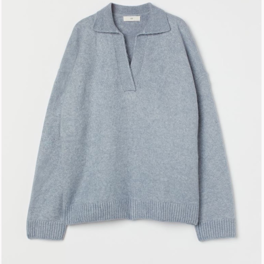HM Collared Sweater in Light Blue size M